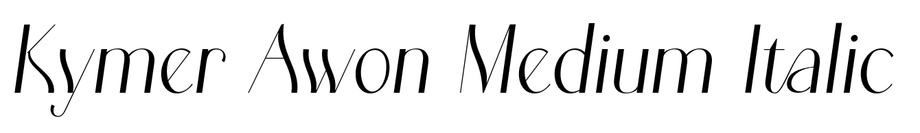 Kymer Awon Medium Italic